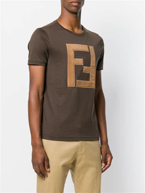 brown fendi t shirt|fendi black crossbody.